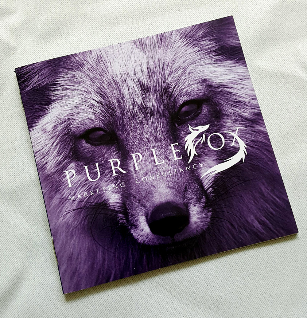 Purple Fox Marketing booklet - front