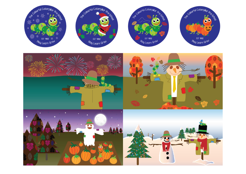Seasonal Facebook logos and banners