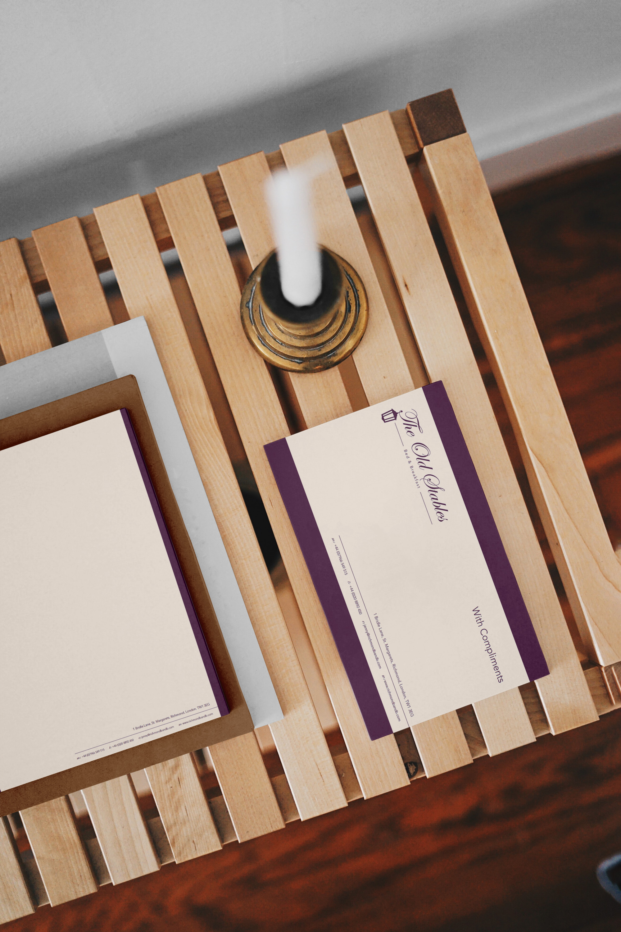 The Old Stables letterhead and compliments slip