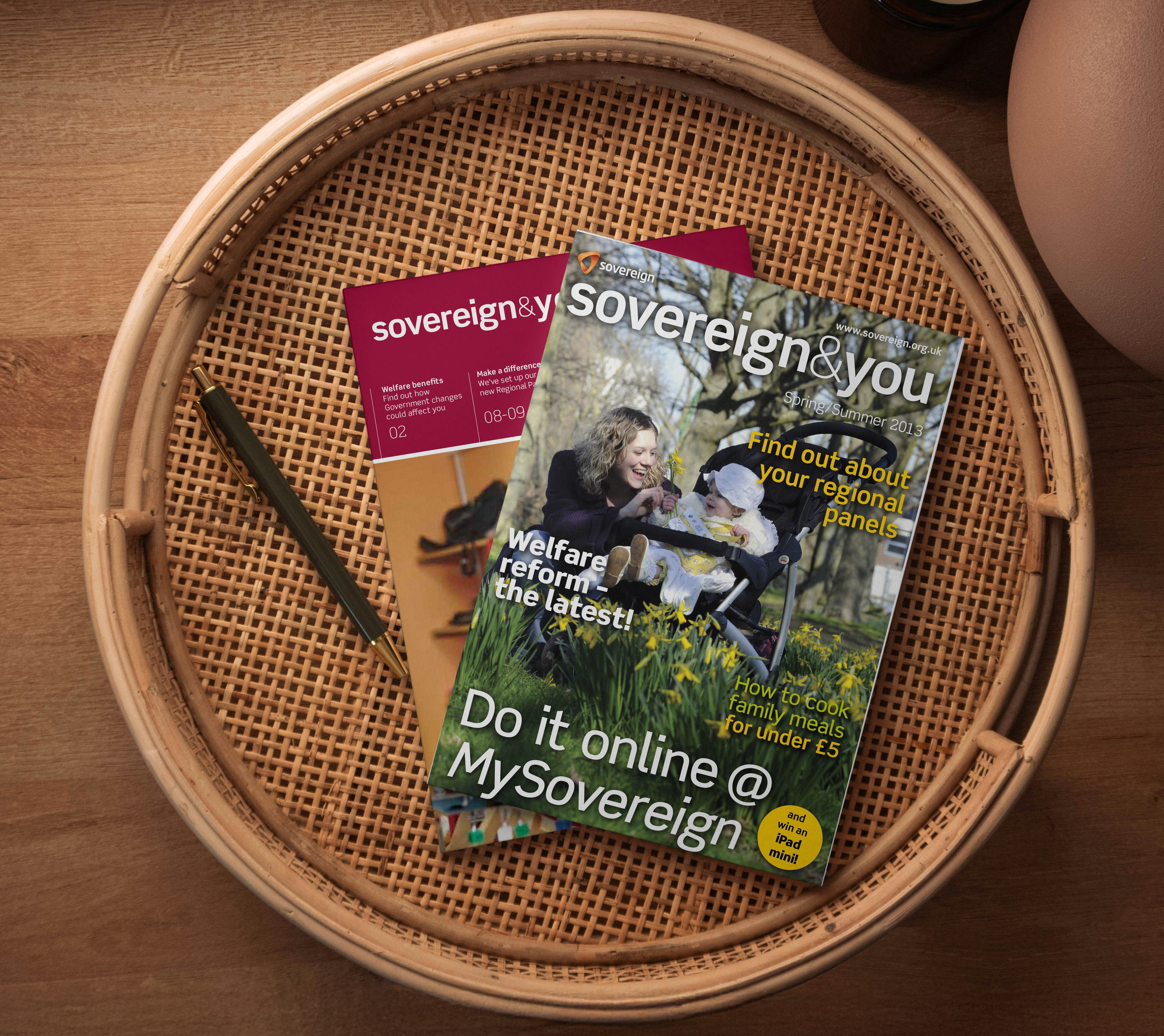 Sovereign & you magazine redesign compared to old design